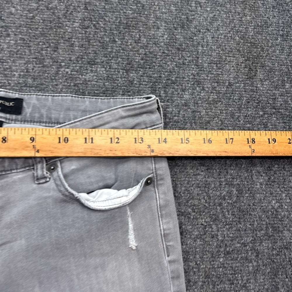 Banana Republic Skinny Fit Jeans Womens Sizeโ 28 / 6 Gray Distressed Stretch - Picture 15 of 16
